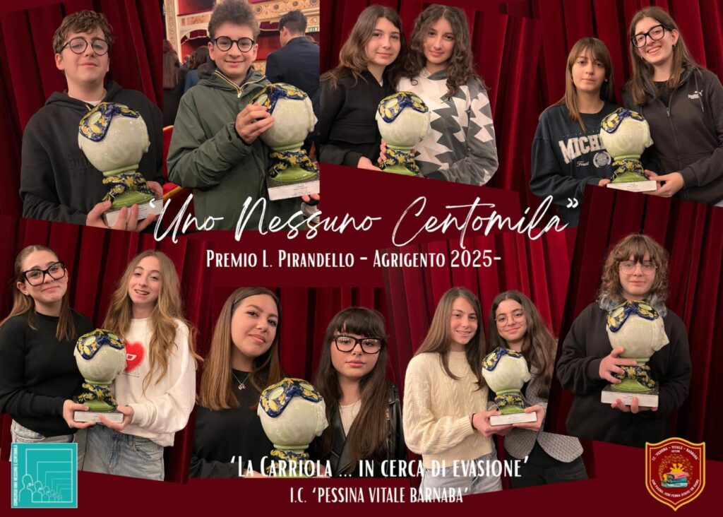 Gli alunni vincitori del concorso "Uno, nessuno, Centomila"