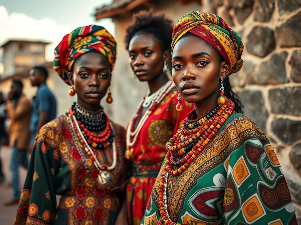 AI: donne di colore con mega collane coloratissime